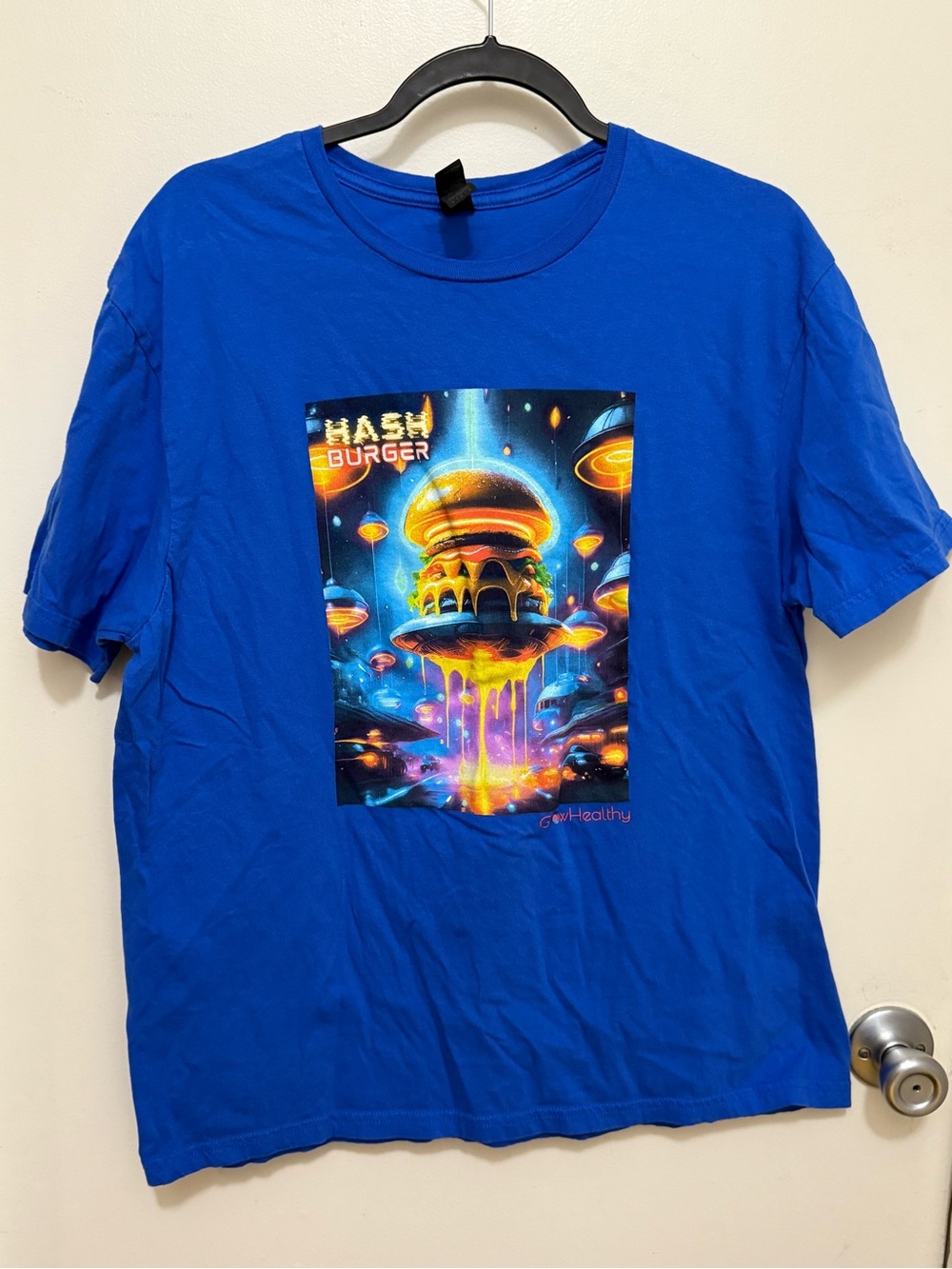 Gildan Hash Burger Royal Blue Softstyle Crewneck Tee